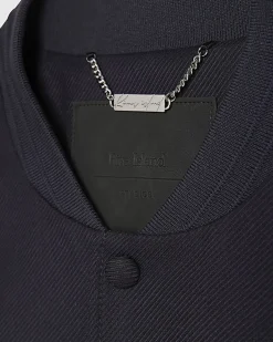 Navy Twill Bomber Jacket