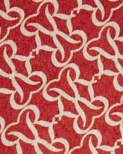 Orange Monogram Print Bikini Bottoms