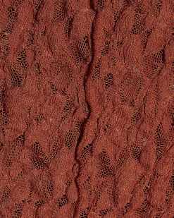 Orange Short Sleeve Lace Top