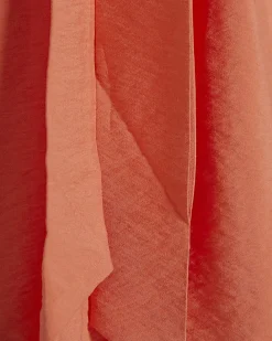Orange Sleeveless Pussybow Blouse