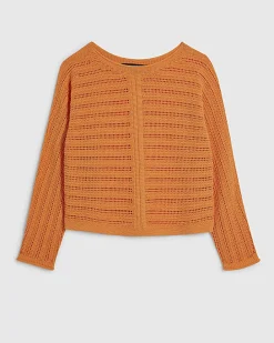 Orange Tape Yarn Knitted Jumper