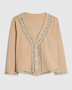 Orange Year Zero Embellished Trim Cardigan