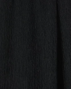 Petite Black Pull On Textured Culottes