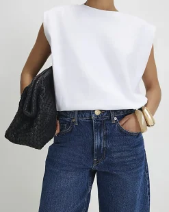 Petite Blue Barrel Leg Jeans