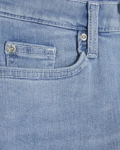 Petite Blue Contrast Stitch Skinny Jeans