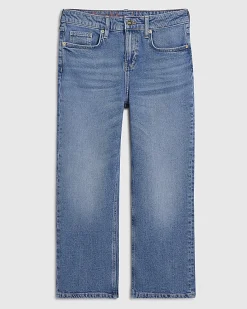 Petite Blue Cropped Flared Jeans