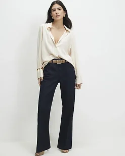 Petite Blue Mid Rise Bootcut Jeans