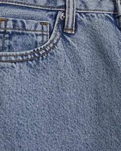 Petite Blue Relaxed Straight Leg Jeans