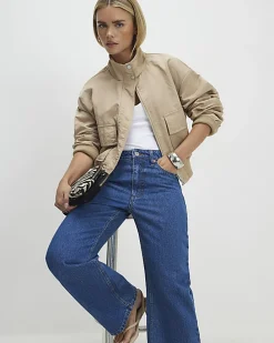 Petite Blue Relaxed Straight Leg Jeans