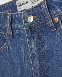 Petite Blue Relaxed Straight Leg Jeans