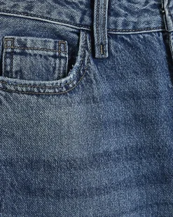 Petite Blue Relaxed Straight Jeans
