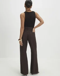 Petite Brown Bootcut Jeans