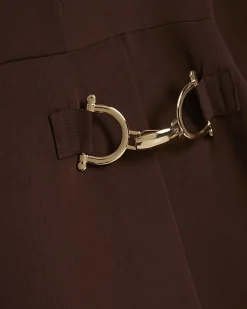 Petite Brown Snaffle Detail Mini Dress