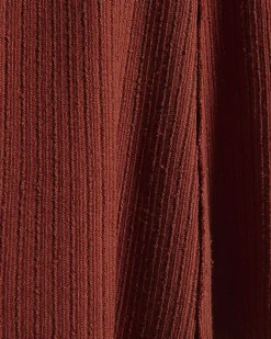 Petite Brown Textured Full Skirt