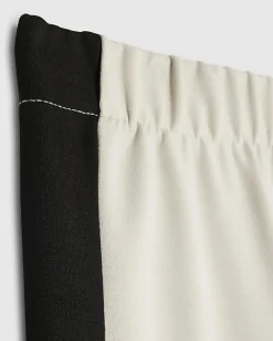 Petite Cream Colour Block Wide Leg Trousers