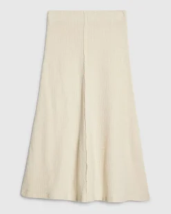 Petite Cream Textured Full Skirt