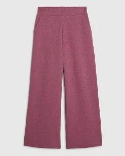 Petite Pink Jacquard Wide Leg Trousers