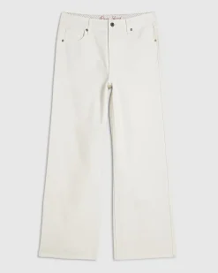 Petite White Relaxed Straight Leg Jeans