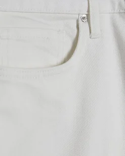 Petite White Stretch Straight Leg Jeans