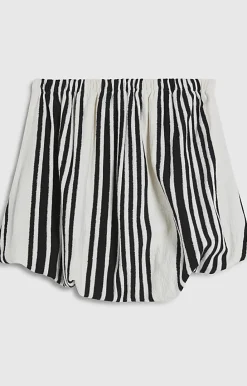Petite White Stripe Bubble Bandeau Top
