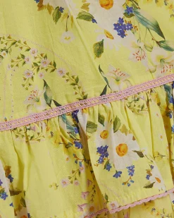 Petite Yellow Daisy Print Mini Dress