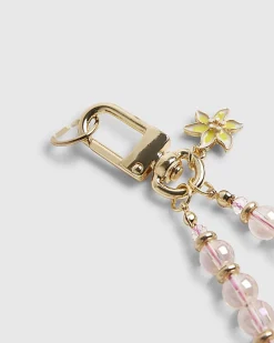Pink Beaded Phone Chain