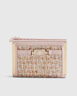 Pink Boucle Foldout Purse