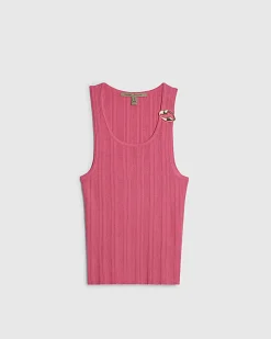 Pink Buckle Knitted Vest