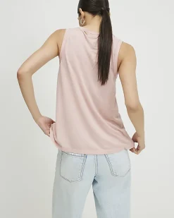 Pink Burnout Tank Top