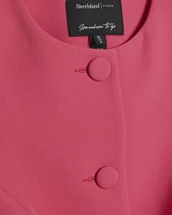 Pink Button Detail Waistcoat