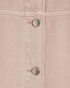 Pink Button Through Denim Dress