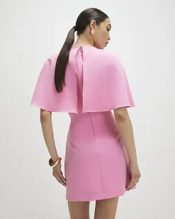 Pink Cape Mini Dress