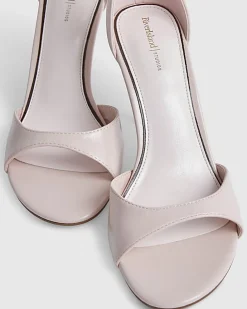 Pink Closed Back Heeled Sandals
