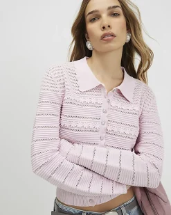 Pink Daisy Cardigan