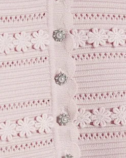Pink Daisy Cardigan