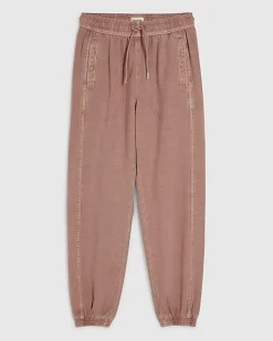 Pink Denim Elasticated Waist Joggers