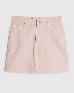 Pink Denim Mini Skirt