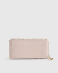 Pink Embossed Monogram Patent Purse