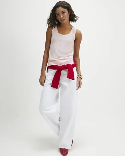 Pink Fine Knit Vest Top