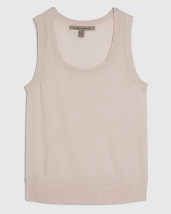 Pink Fine Knit Vest Top