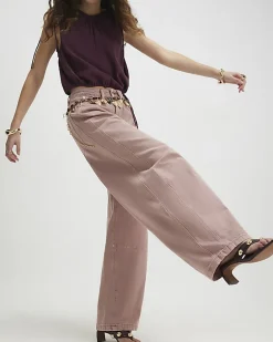 Pink High Waisted Balloon Leg Jeans