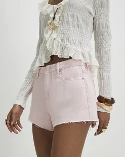 Pink Hotpant Denim Shorts