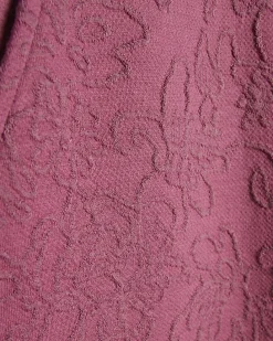 Pink Jacquard Wide Leg Trousers