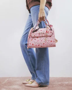 Pink Jadore Charm Scarf Tote Bag