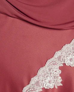 Pink Lace Hybrid Drape Maxi Dress