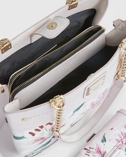 Pink Lilies Chain Tote Bundle Bag