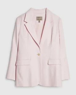 Pink Linen Blend Blazer