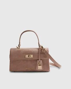 Pink Lock Front Tote Bag