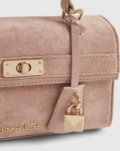 Pink Lock Front Tote Bag