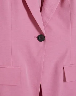 Pink Long Sleeve Cinch Back Blazer
